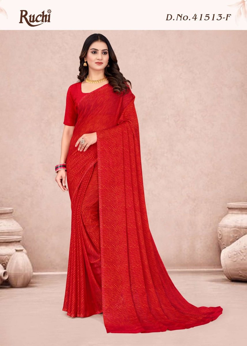RUCHI STAR CHIFFON LEHRIYA VOL-13 41513A TO 41513F 6