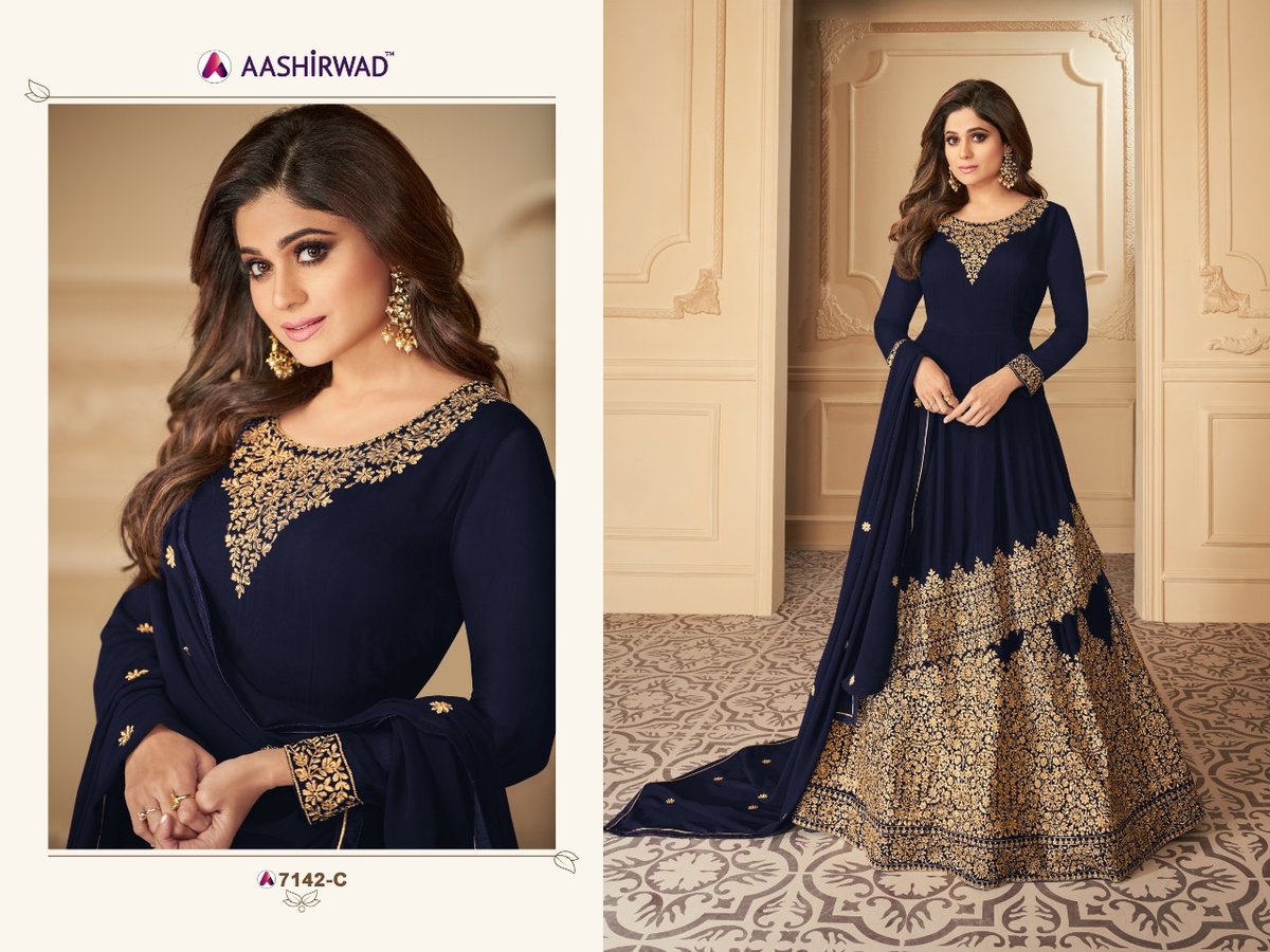 Aashirwad Creation Gulkand Tahira 7142 Mester Colors 3
