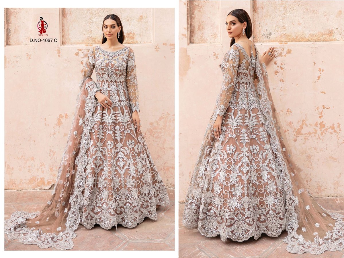 KB Series Boutique Collection Bridal Anarkali Gown KB-1067 Colors 3