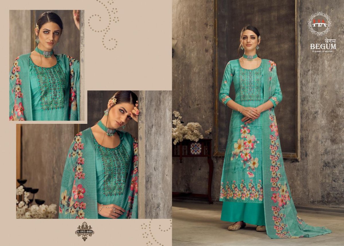 Harshit Fashion Begum 593-001 To 593-010 Series 8