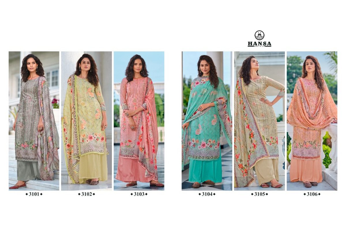Hansa Prints Hidaya Suvarna 3101-3106 Series 7