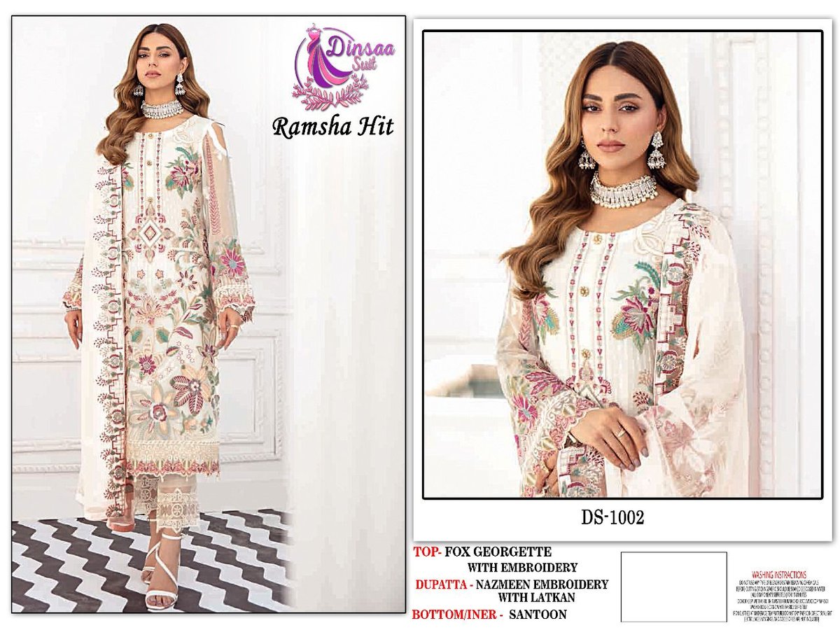 Dinsaa Suit Ramsha Hit DS-1001 to DS-1004 Series 2