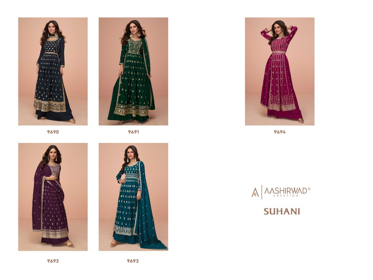Aashirwad Creation Suhani 9690-9694 Series 6