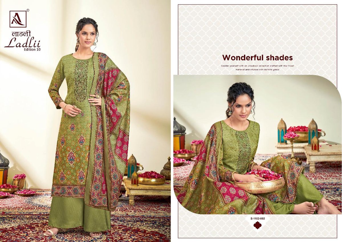 Alok Suits Ladli Vol-10 1102-001 To 1102-008 Series 2