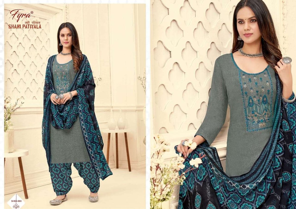 Alok Suit Fyra Shahi Patiyala 930-001 to 930-010 Series 3
