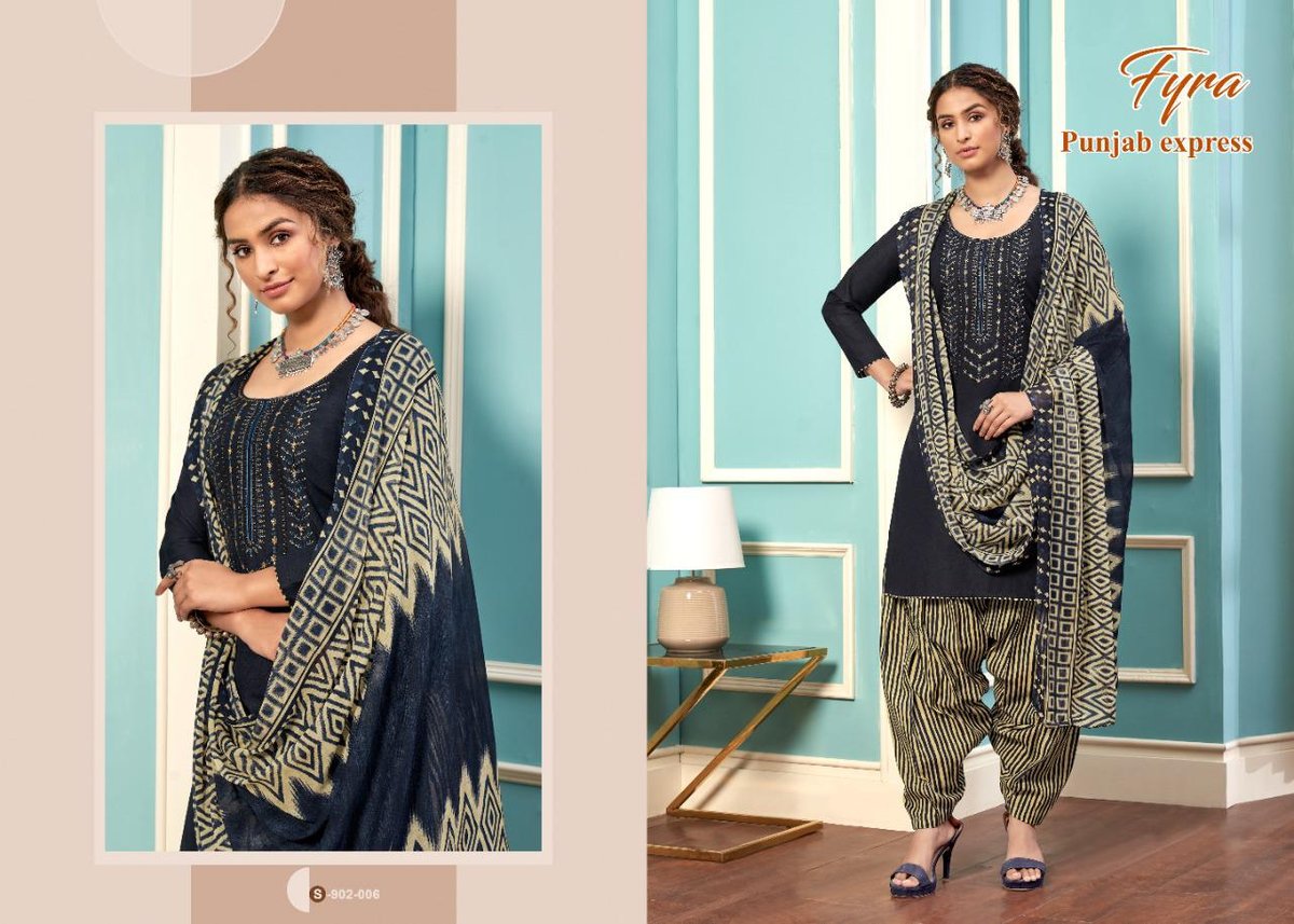 Alok Suits Fyra Punjab Express 902-001 to 902-010 Series 6