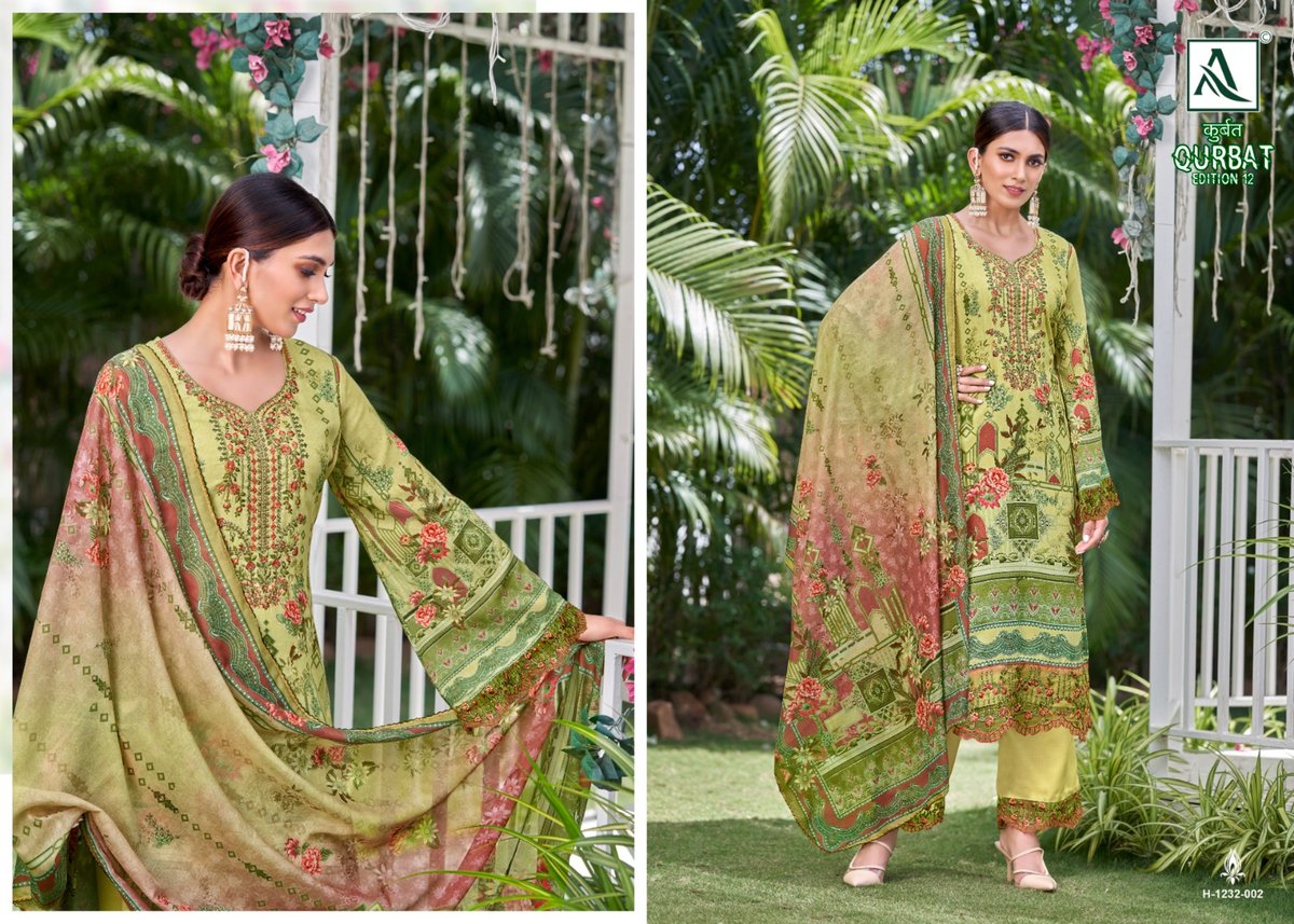 Alok Suit Qurbat Edition Vol-12 1232-001 to 1232-008 Series 2