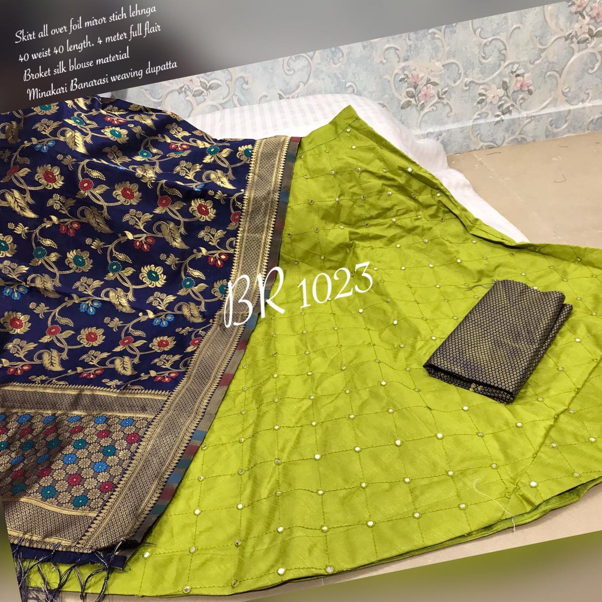 BR Designer Foil Mirror Work Designer Lehenga Choli  BR-1023 Colors 2