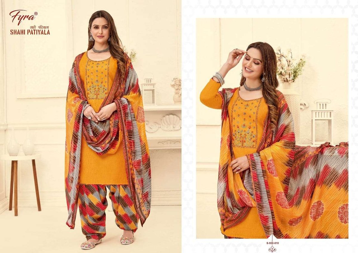 Alok Suit Fyra Shahi Patiyala 930-001 to 930-010 Series 10