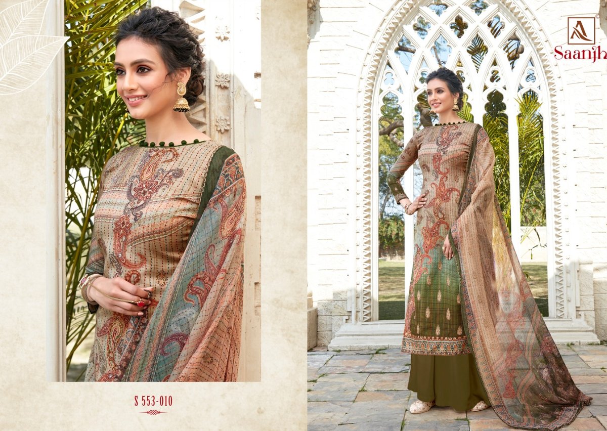 Alok Suits Saanjh 553-001 to 553-010 Series 10