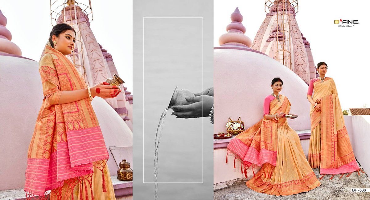 B Fine Saree Art Of Varanasi BF-536 to BF-547 Series 1