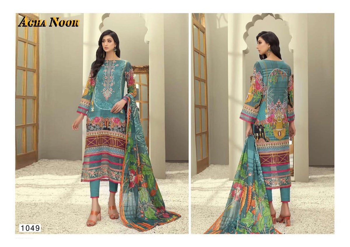 Agha Noor Vol-4 Luxury Lawn Collection 1041-1050 Series 9