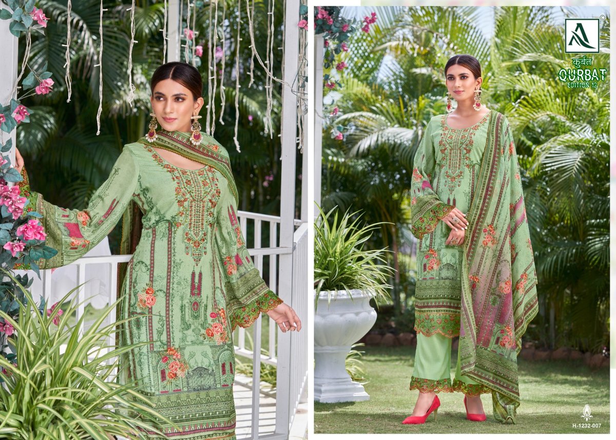 Alok Suit Qurbat Edition Vol-12 1232-001 to 1232-008 Series 7