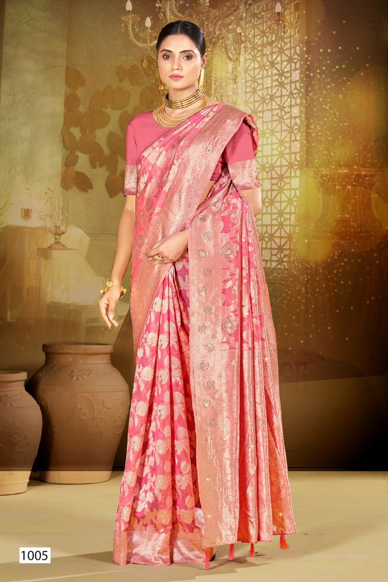 SAROJ SAREE SPARKLE SAROSKI-1 1001 TO 1006 5