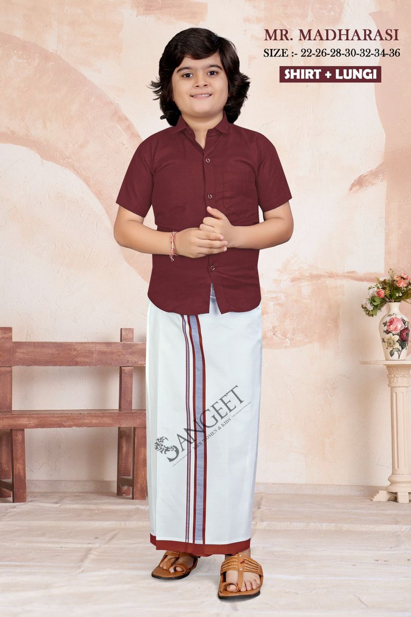 SANGEET MR MADHARASI SHIRT+LUNGI 1001 TO 1010 6