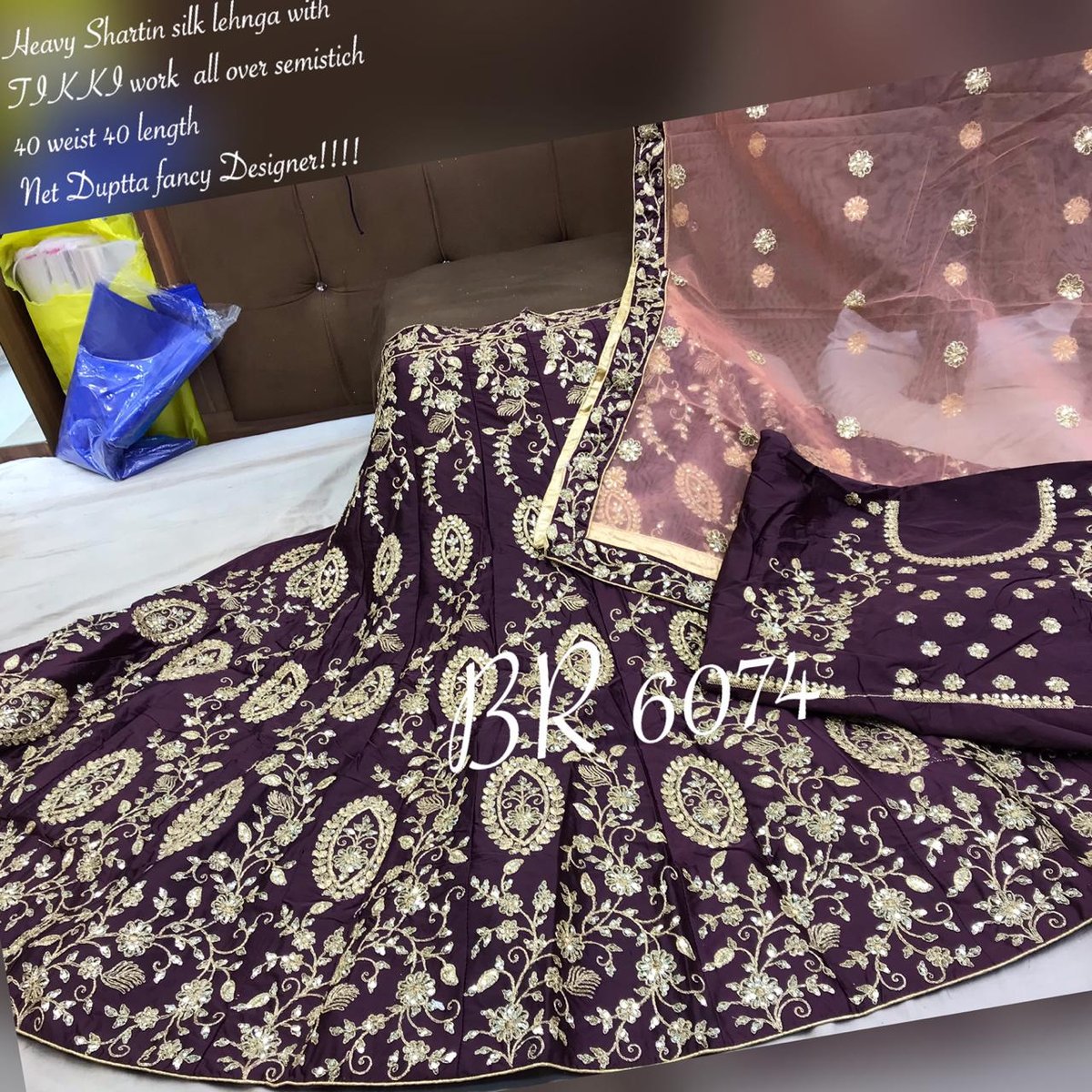 BR Lehenga Choli Tikki Work BR-6074 Colors 7