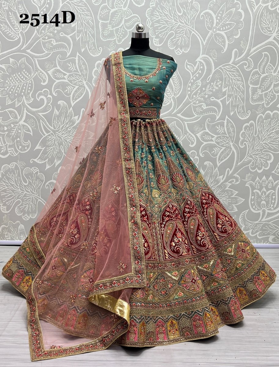 Anjani Art Bridal Lehenga 2514 Colors 7