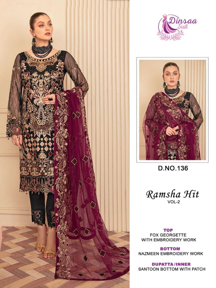 Dinsaa Suit Ramsha Hit Vol-2 133-136 Series 4