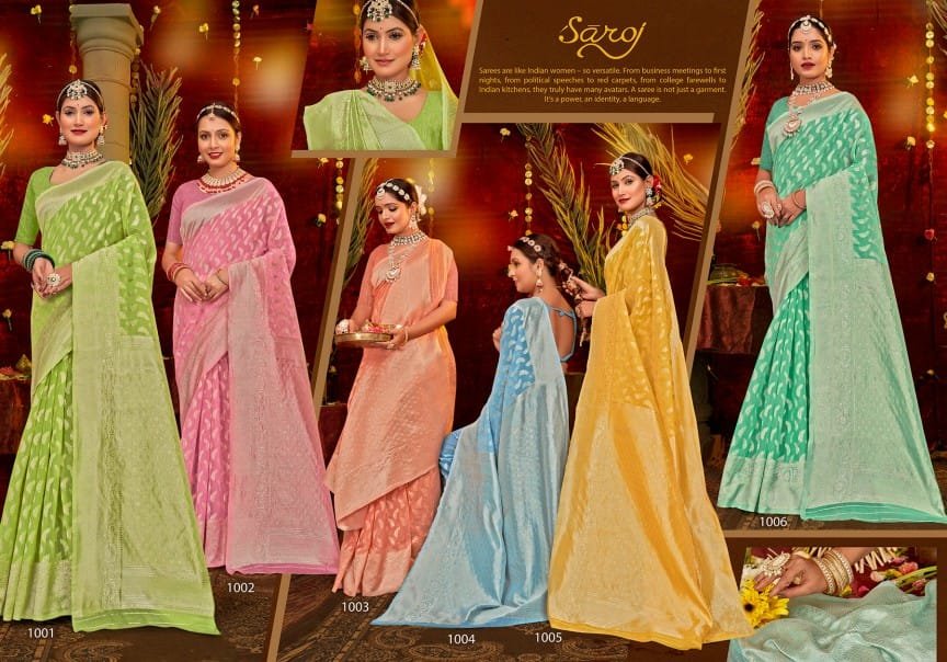 SAROJ SAREE PACIFIC COTTON VOL-5 1001 TO 1006 7