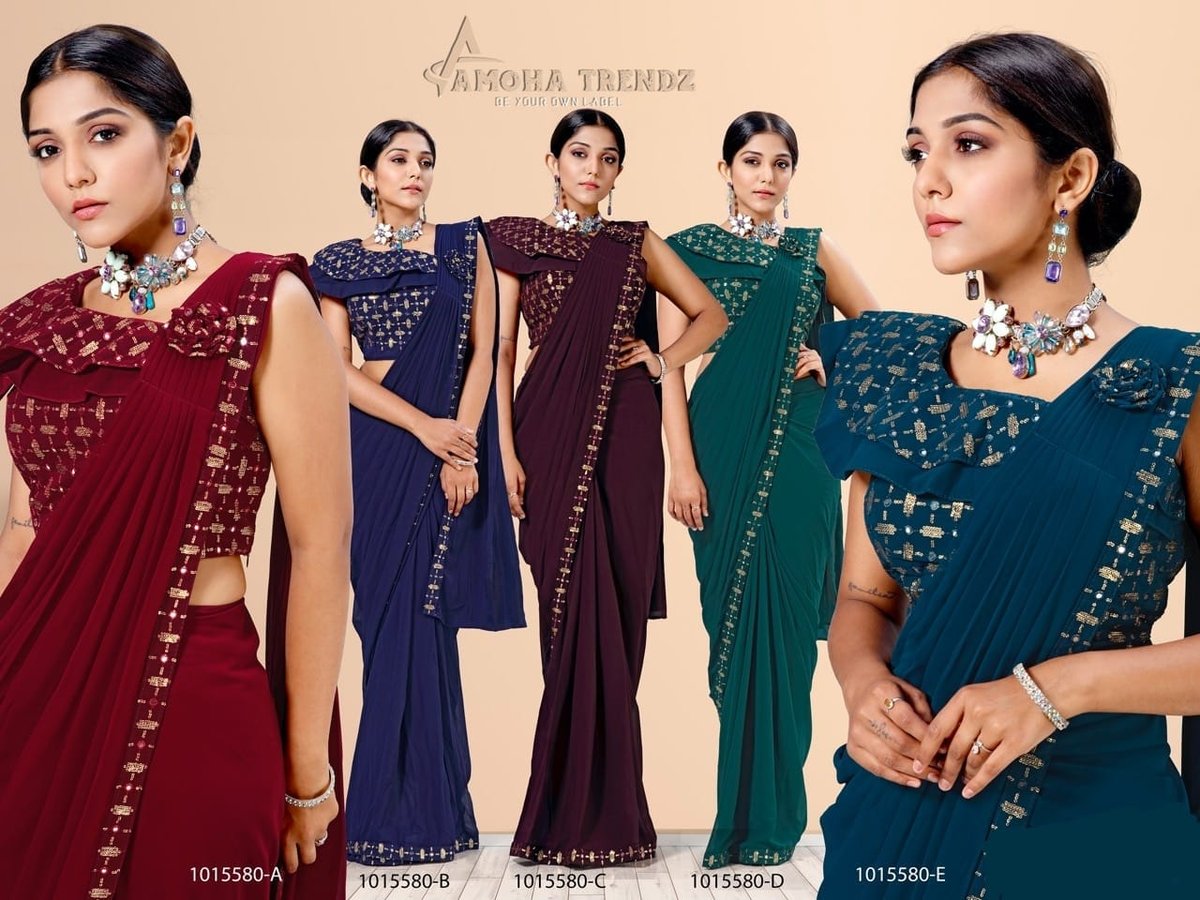 Aamoha Trendz Ready To Wear Designer Saree 1015580 Colors 6