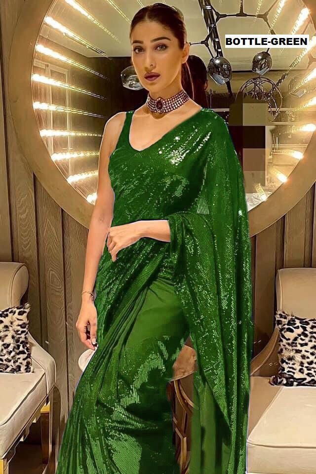 Bollywood  Designer Sequence Saree DF-3203 Colors 4