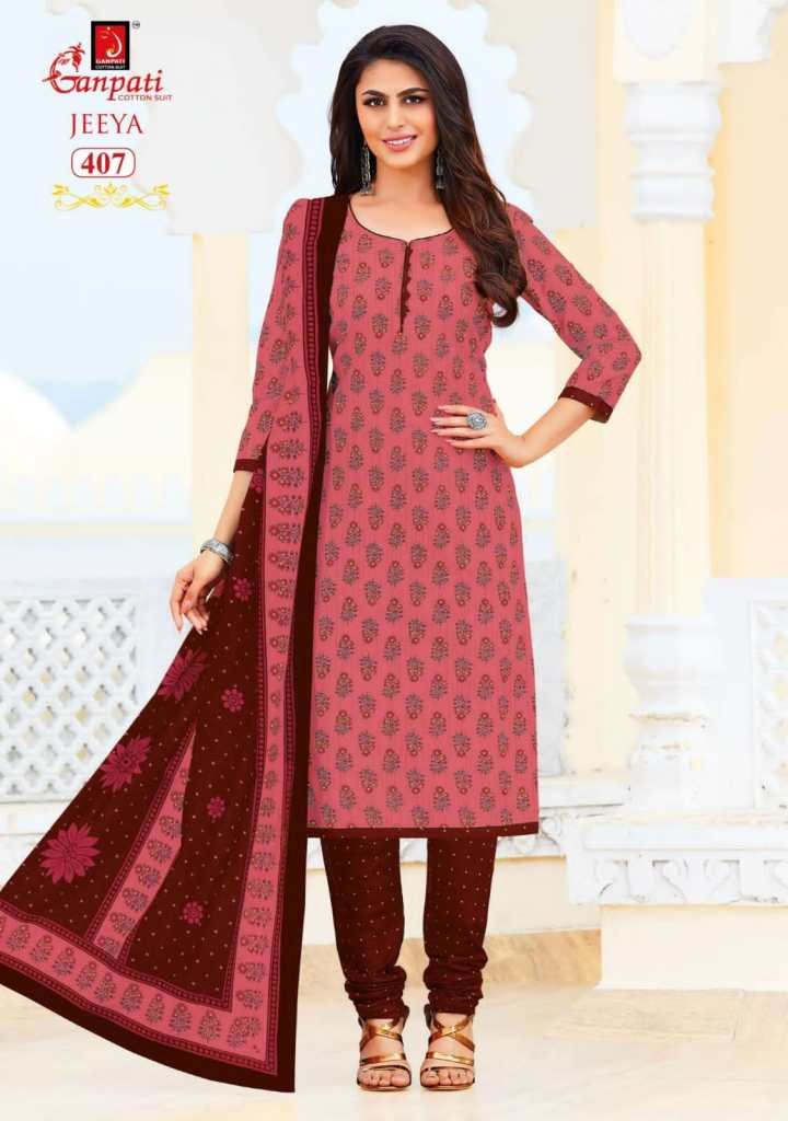 Ganpati Cotton Suits Jeeya Vol-4 401-418 Series 7
