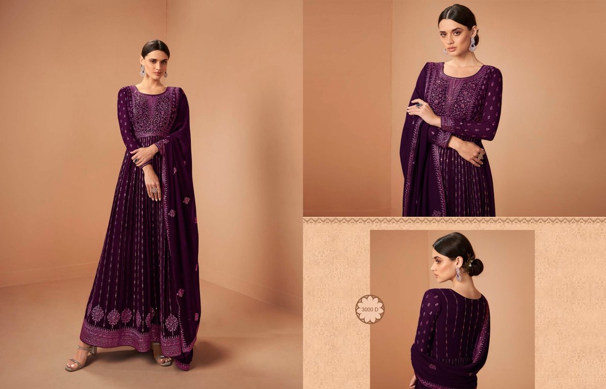 Sheroz Readymade Gown 3000 Colors 4