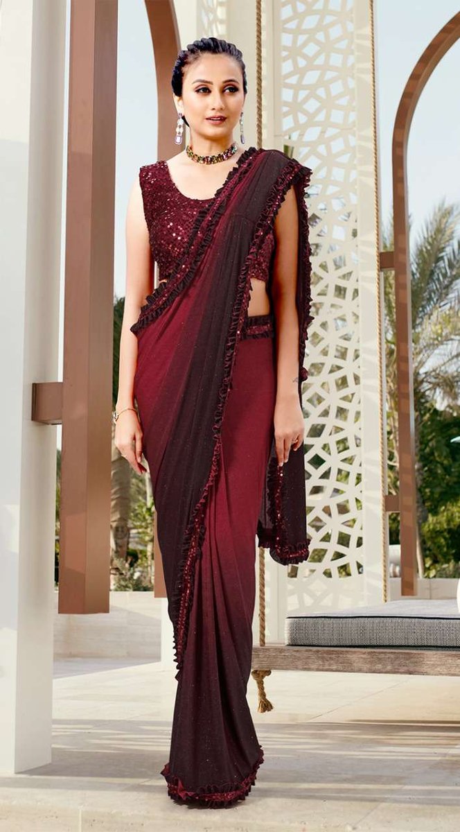 Aamoha Trendz Ready To Wear Designer Saree 101714 Colors 1