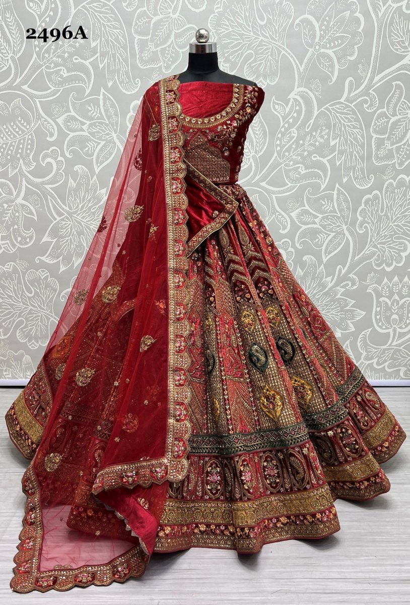 Anjani Art Bridal Lehenga 2496 Colors 1