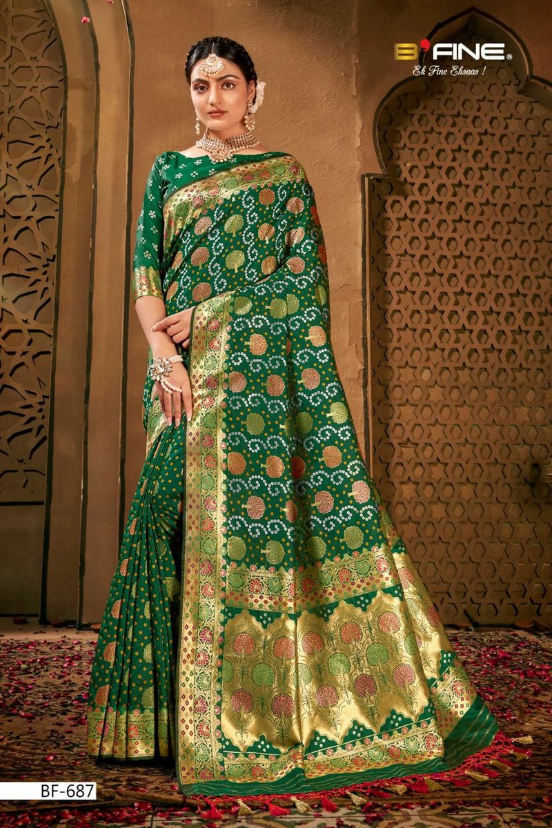 B Fine Saree Bandhini BF-685 to BF-688 Series 3