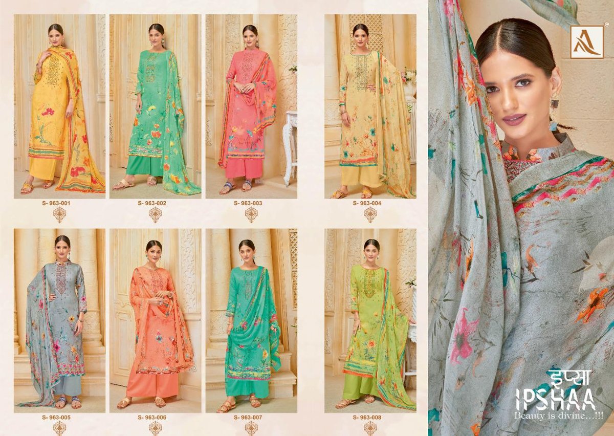 Alok Suits Ipshaa 963-001 to 963-008 Series 9