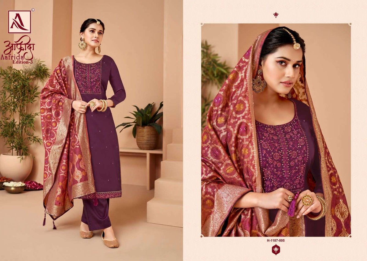 Alok Suit Aafrida Edition Vol-3 1187-001 to 1187-006 Series 5