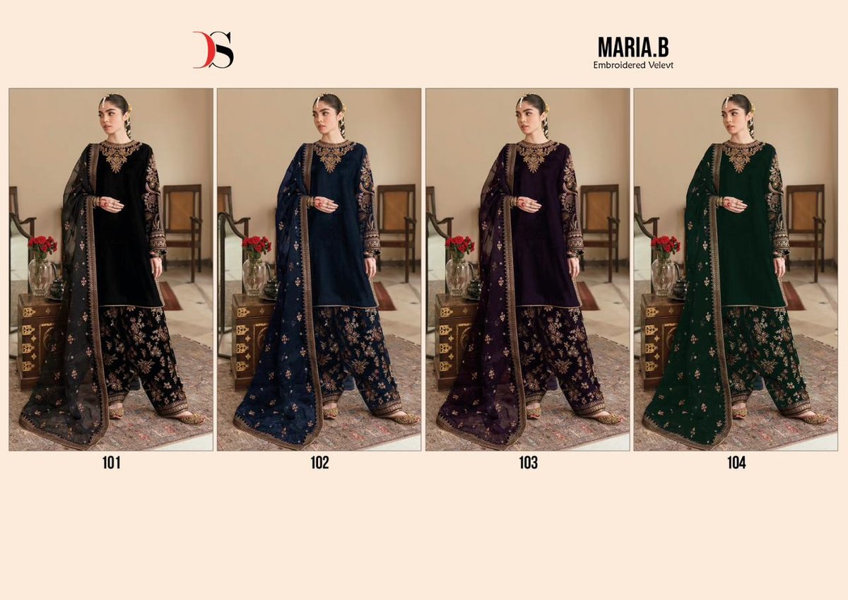 Deepsy Suit Maria.B Embroidered Velevt 101-104 Series 5