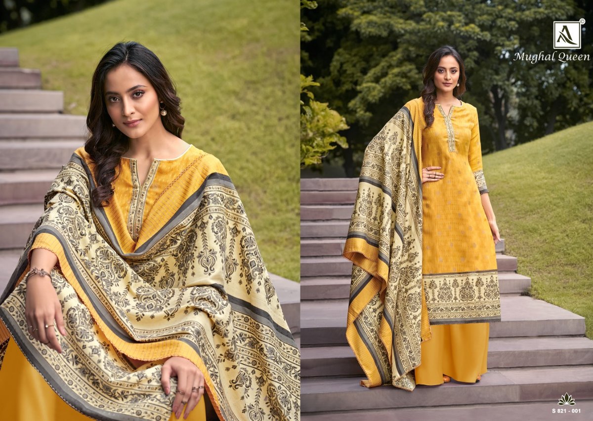Alok Suits Mughal Queen 821-001 to 821-010 Series 1