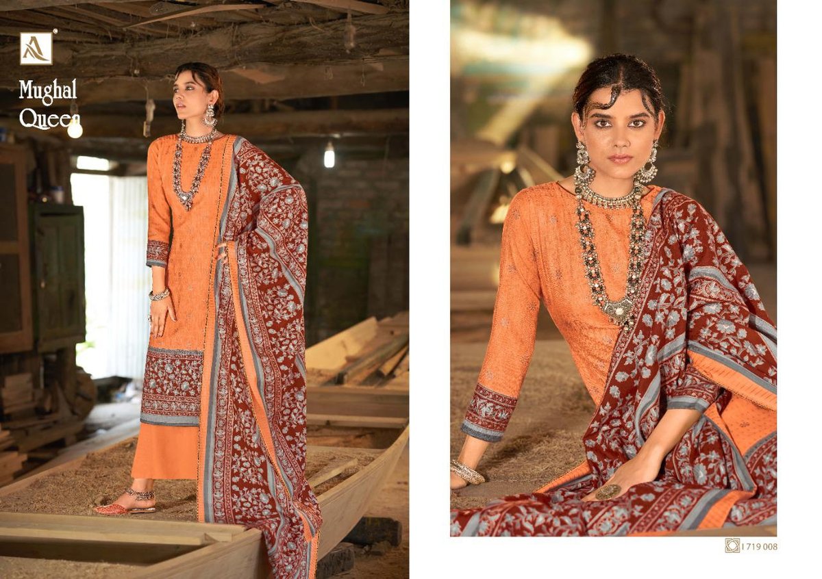 Alok Suits Mughal Queen 1719-001 to 1719-010 Series 8