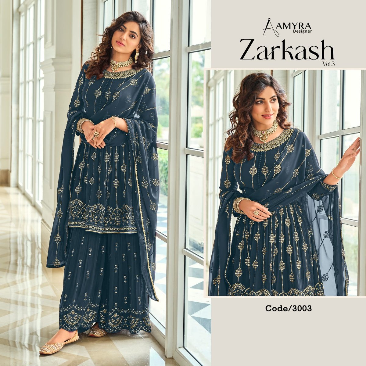 Amyra Designer Zarkash Vol-3 3001-3004 Series 3