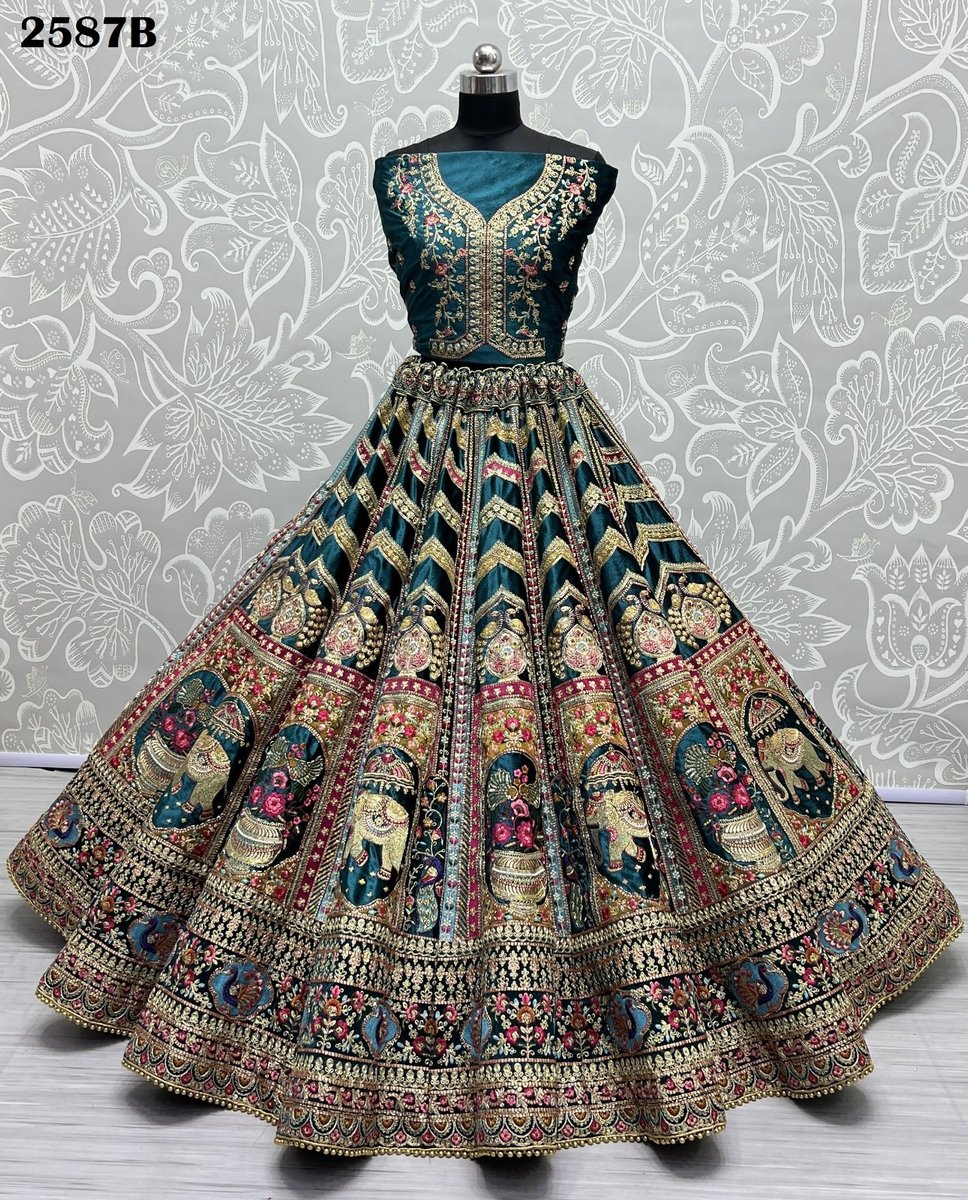 Anjani Art Bridal Lehenga Choli 2587 Colors 7