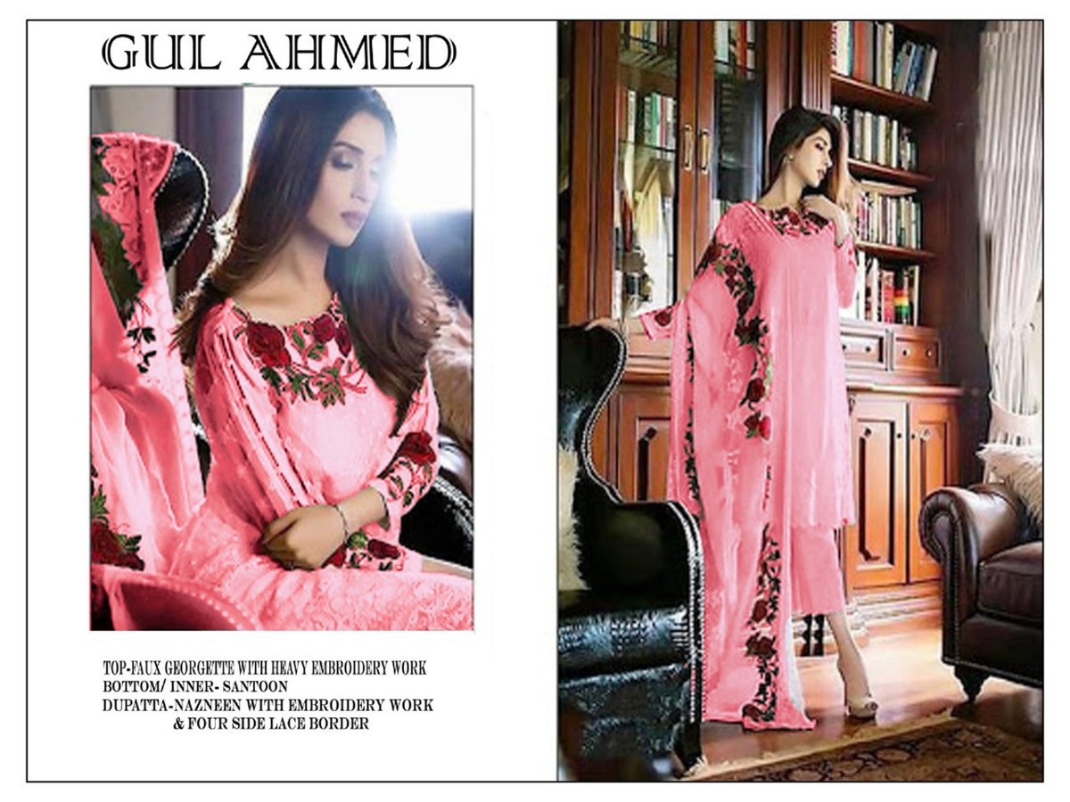 Gul Ahmad Passion Pink Salwar Suits 1