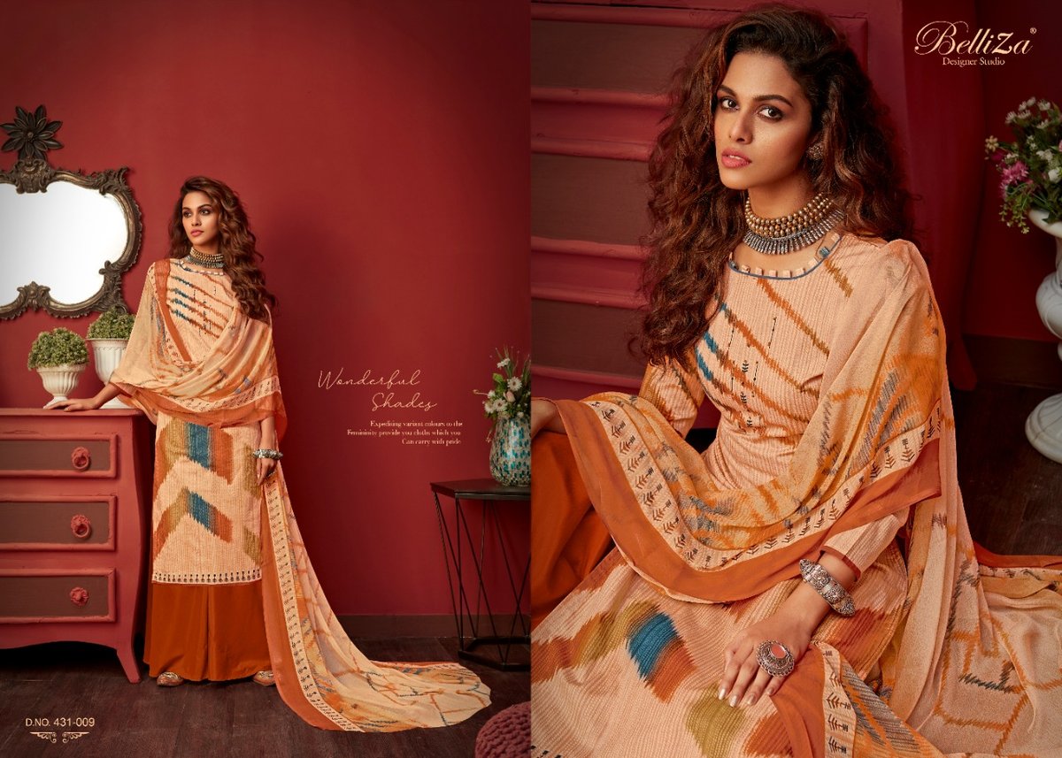 Belliza Designer Farhana 431-001 To 431-010 Series 9