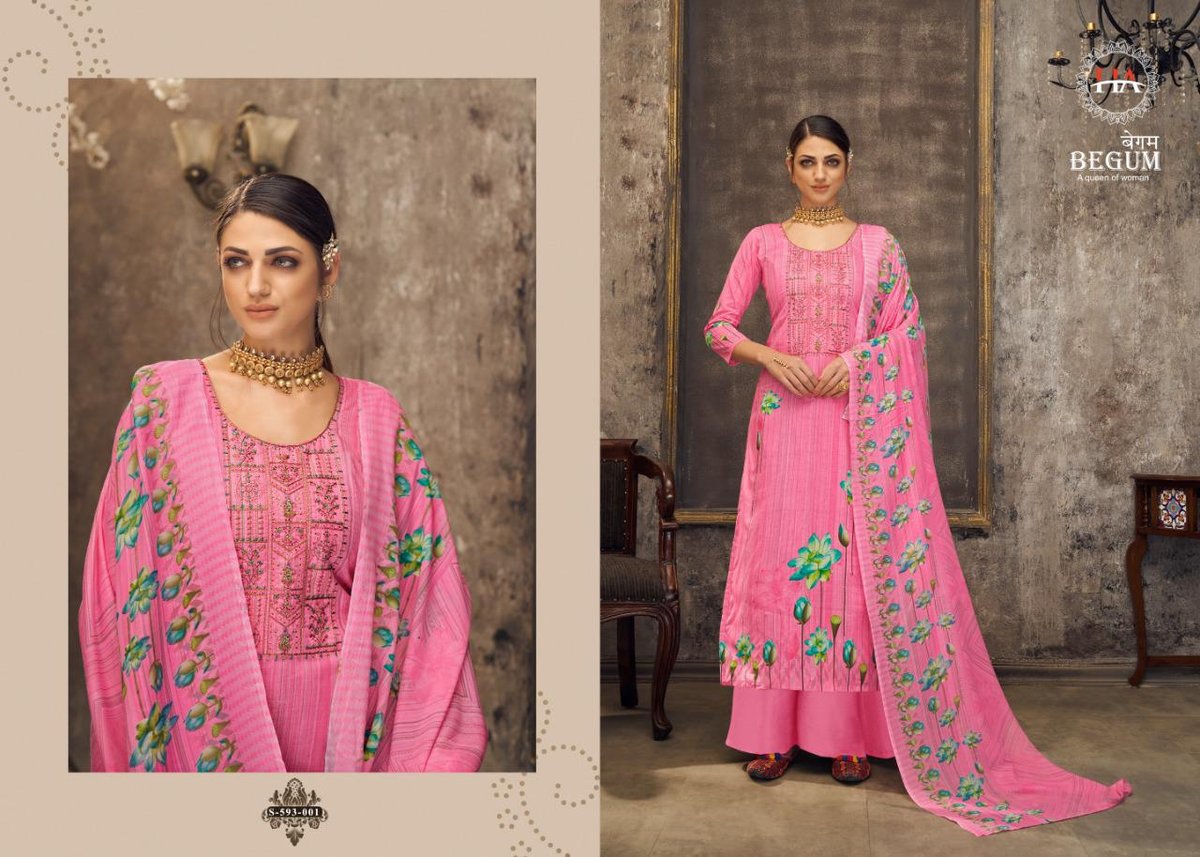 Harshit Fashion Begum 593-001 To 593-010 Series 1