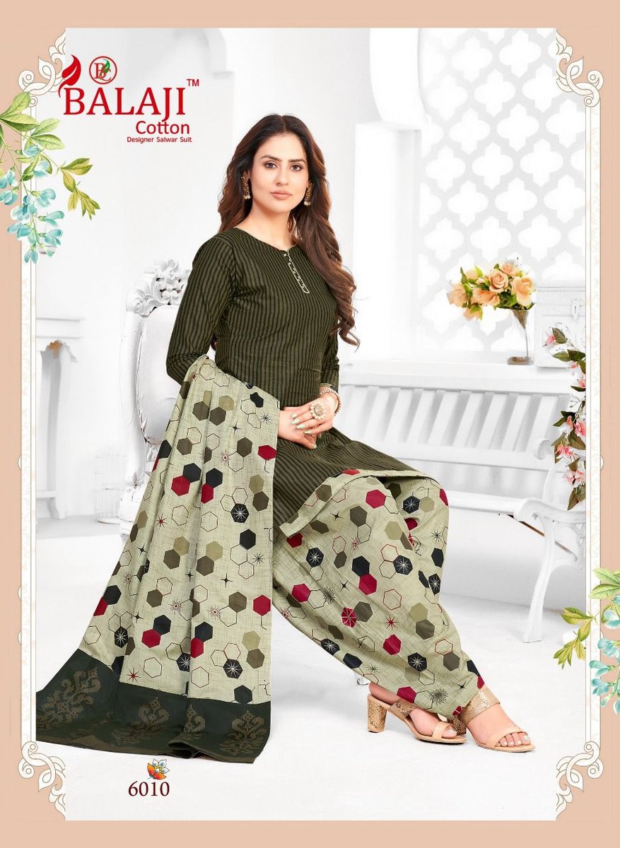 Balaji Cotton Rajwadi Patiyala Vol-6 6001-6020 Series 10