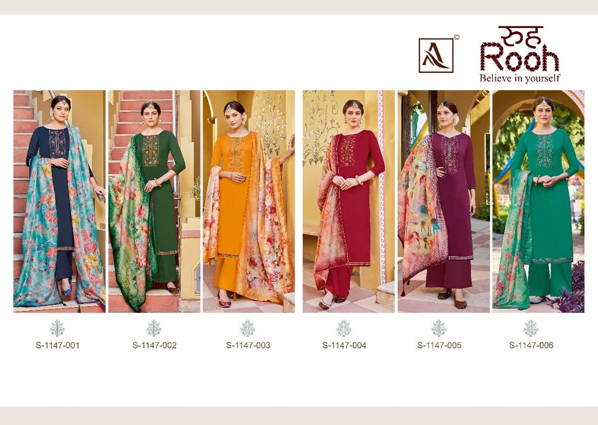 Alok Suit Rooh 1147-001 to 1147-006 Series 7