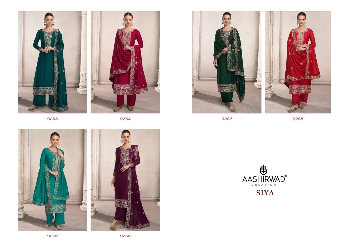 Aashirwad Creation Gulkand Siya 9263-9268 Series 7