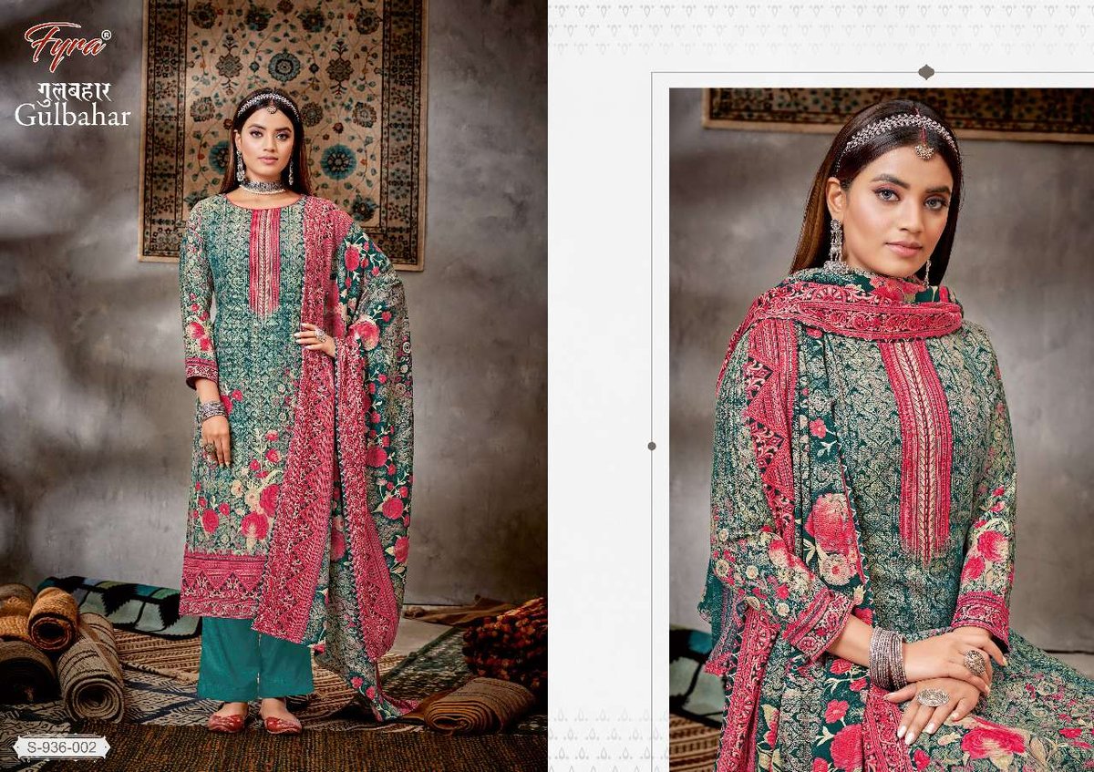 Alok Suit Fyra Gulbahar 936-001 to 936-008 Series 2