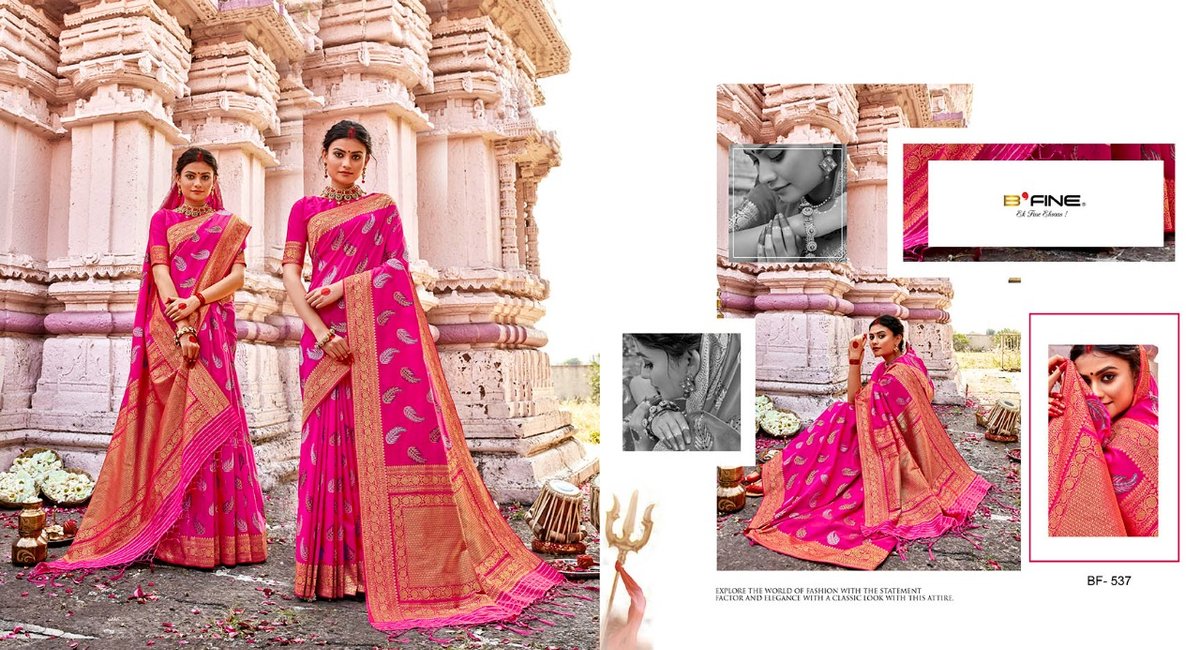 B Fine Saree Art Of Varanasi BF-536 to BF-547 Series 2