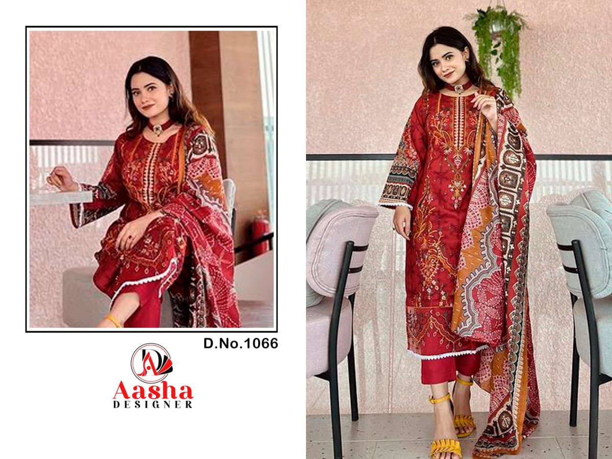 AASHA DESIGNER CHEVRON SUMMER COLLECTION 1065 TO 1066 2