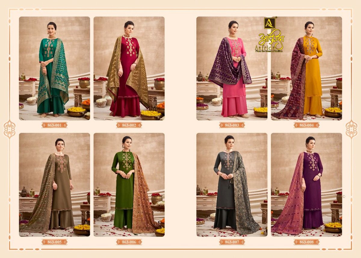 Alok Suits Aafrida 863-001 to 863-008 Series 9