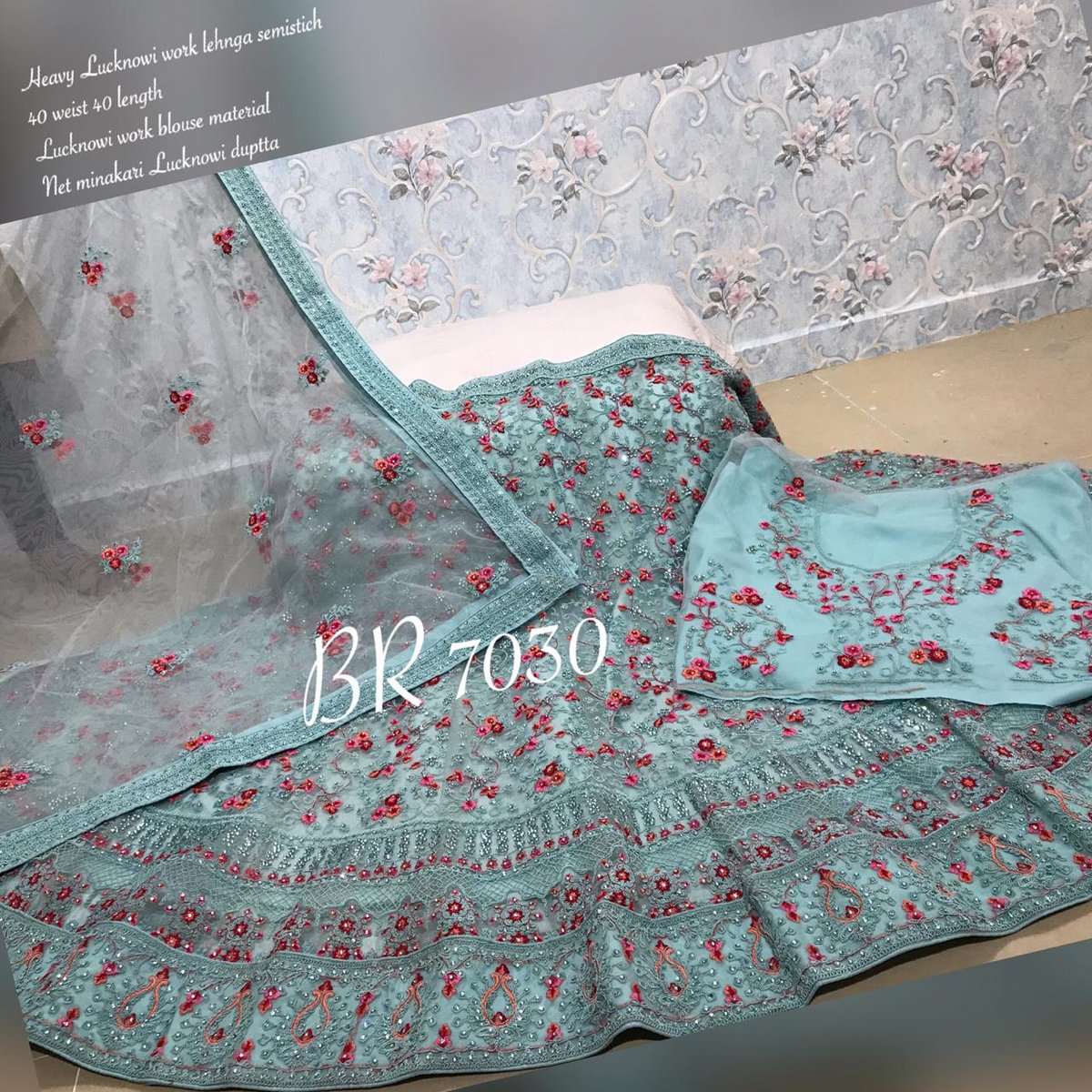BR Lehenga Choli Lucknowi Work BR-7030 Colors 5