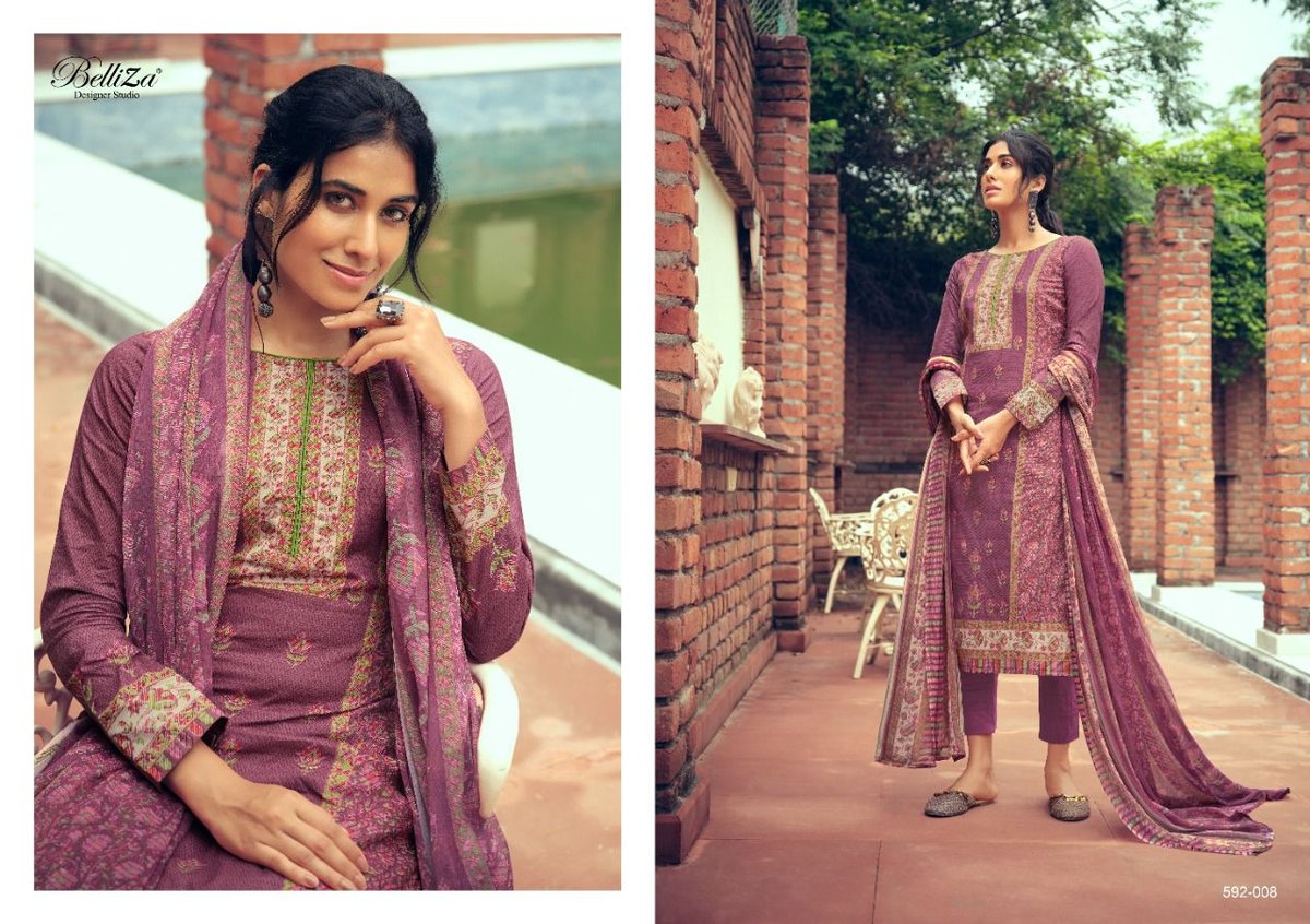 Belliza Designer Nainpreet 592-001 to 592-010 Series 8