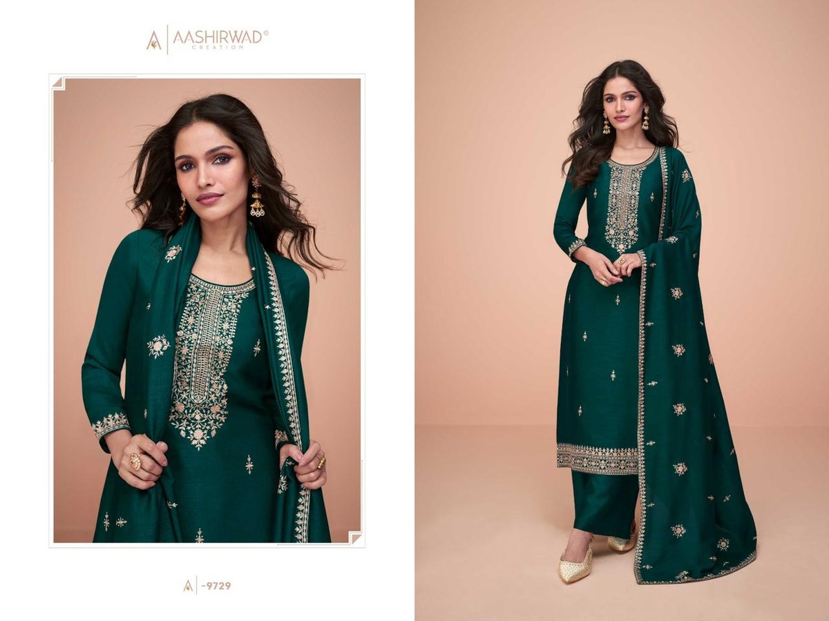 Aashirwad Creation Gulkand Hiva 9728-9732 Series 2